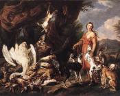 简 法伊特 : Diana with Her Hunting Dogs beside Kill